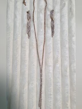 Gold Rhinestone Jewelry Set